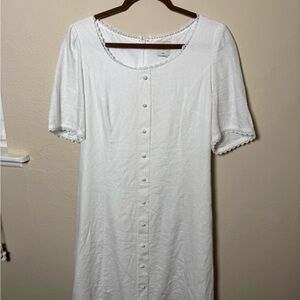 Joie Ivory Lace-Trimmed Dress